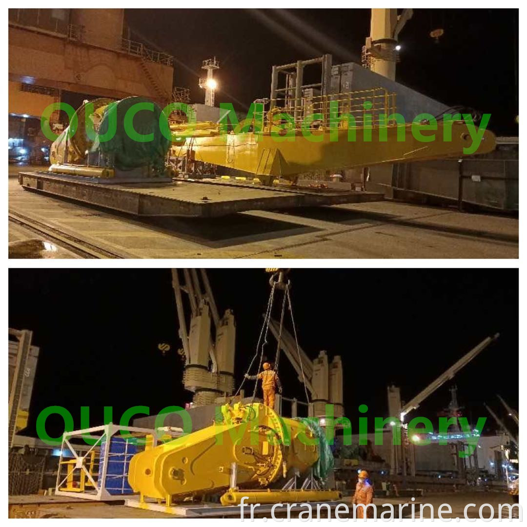 0.2Ton 20 Meters marine crane with telescopic cylinder crane ABS certified